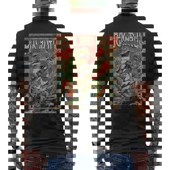 カエル 演奏 ベース ギター ロック オン ヴィンテージ ロック ギタリスト カエル メンズTシャツ バックプリント - Kawaiitshirt