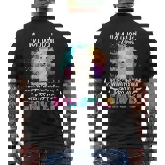 カラフルな世界 サモエド 犬 前足 犬のママ 服 ママ サモエドのアクセサリー 犬の学校 犬の飼い主 メンズTシャツ バックプリント - Kawaiitshirt