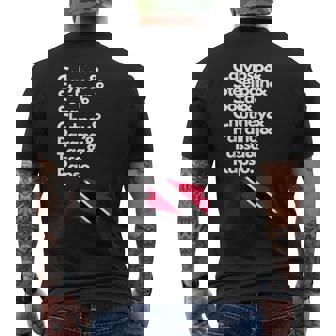 カリプソ スティールパン ソカ チャツネ パラン タッサ ラプソ トリニダード メンズTシャツ バックプリント - Kawaiitshirt