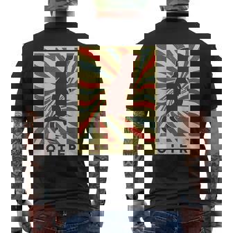 カワウソ 動物 レトロ ヴィンテージ カワウソ メンズTシャツ バックプリント - Kawaiitshirt