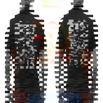 キッズ キノコ コラージュ 菌類 メンズTシャツ バックプリント - Kawaiitshirt