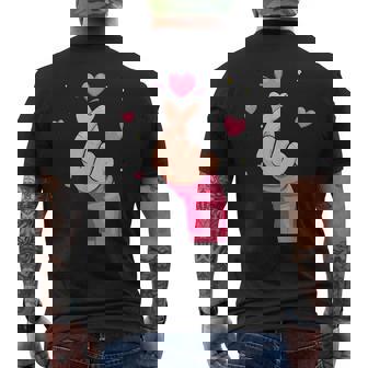 メンズ レディース キッズ グラフィックデザイン バレンタイン ハート ラブ メンズTシャツ バックプリント - Kawaiitshirt