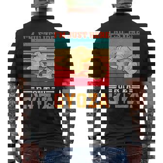 ギョーザが食べたくてたまらない、おもしろいレトロ中華餃子 メンズTシャツ バックプリント - Kawaiitshirt