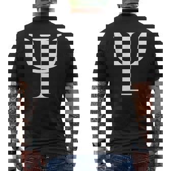 ギリシャ文字 Psi メンズTシャツ バックプリント - Kawaiitshirt