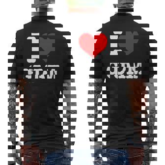 グアム I Love Guam メンズTシャツ バックプリント - Kawaiitshirt