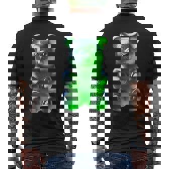 グリーン グミベア メンズTシャツ バックプリント - Kawaiitshirt