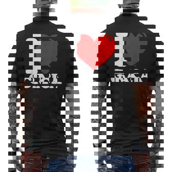 グレイシアが好き メンズTシャツ バックプリント - Kawaiitshirt