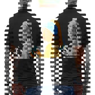 ゲーム モナリザ 面白いtシャツ ゲーマー ネタ 入り メンズ おもしろ 面白い 服 フェルメール グッズ メンズTシャツ バックプリント - Kawaiitshirt