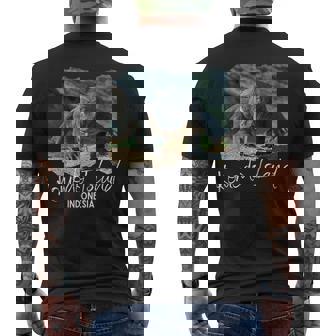 コモド島インドネシアコモドドラゴン メンズTシャツ バックプリント - Kawaiitshirt