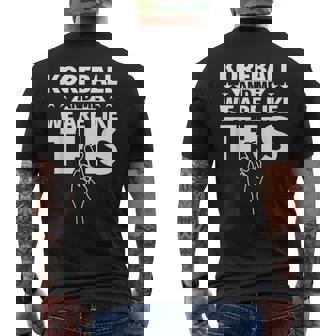 コーフボールと私、こんな感じです メンズTシャツ バックプリント - Kawaiitshirt