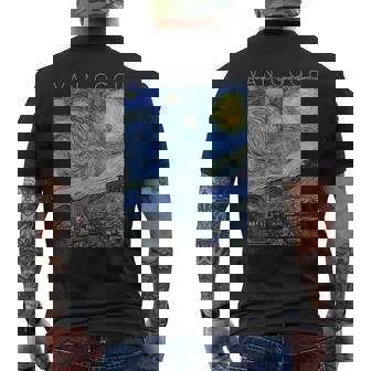 ゴッホ 星月夜 芸術家のためのアート 長袖tシャツ メンズTシャツ バックプリント - Kawaiitshirt