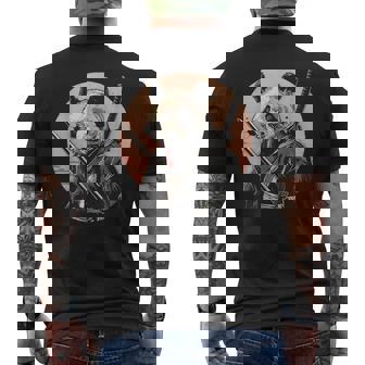 サムライパンダ 作品 日本美術 日本の忍者 パンダ メンズTシャツ バックプリント - Kawaiitshirt