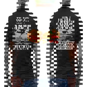 サンドイッチ服 This Is Myandwich Eating メンズTシャツ バックプリント - Kawaiitshirt