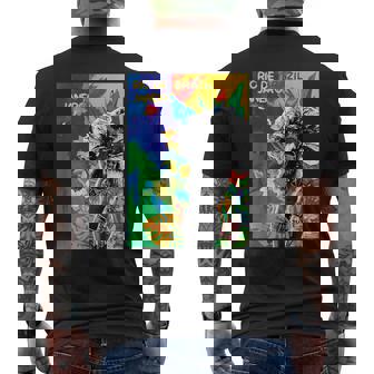 サンバダンサー ブラジル カーニバル リオデジャネイロ カラフル メンズTシャツ バックプリント - Kawaiitshirt