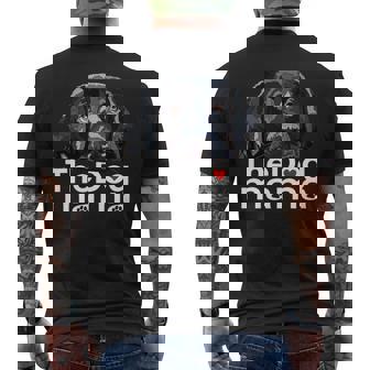 ザドッグママブラックラブラドールママレトリーバーマザードッグマミー 長袖tシャツ メンズTシャツ バックプリント - Kawaiitshirt