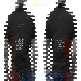 シャツは着たくない-ヴィンテージ・フィロソフィー・バートルビー メンズTシャツ バックプリント - Kawaiitshirt