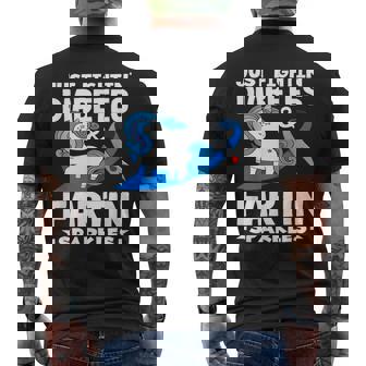 ジャスト・ファイティン・ダイアベティス＆ファーティン・スパークルズ 1型糖尿病 メンズTシャツ バックプリント - Kawaiitshirt