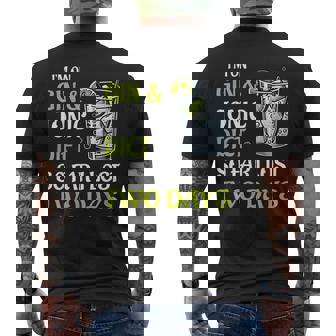 ジントニック ダイエット お酒 カクテル 面白い ドリンク メンズTシャツ バックプリント - Kawaiitshirt