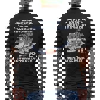 スリープシャツ猫、面白い、ドイツ語で メンズTシャツ バックプリント - Kawaiitshirt