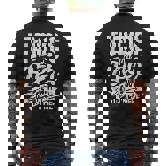 タコス ビール なぜここにいるのか パブ シンコ・デ・マヨ メキシコを飲む メンズTシャツ バックプリント - Kawaiitshirt