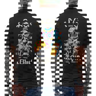 タコスとテキーラ キャンディスカル シンコ・デ・マヨ ロス・ムルトス メンズTシャツ バックプリント - Kawaiitshirt