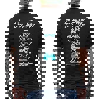 ダックス憤怒 ダックスフンド グッズ 犬 おもしろ 面白い ダジャレ 親父ギャグ 長袖tシャツ メンズTシャツ バックプリント - Kawaiitshirt