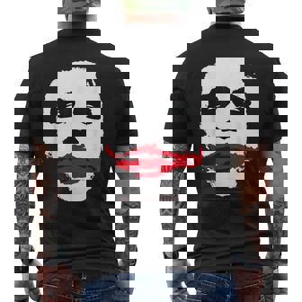 ダークナイトジョーカーの顔 ミニマリスト 象徴的なイメージ メンズTシャツ バックプリント - Kawaiitshirt