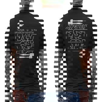 メンズ ダーツボード ダーツボード 面白いことわざダーツスポーツ メンズTシャツ バックプリント - Kawaiitshirt