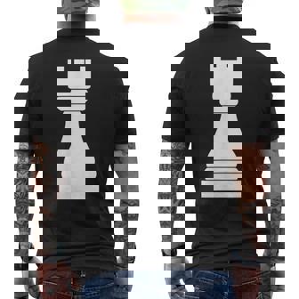 チェス、チェスの駒、ルーク、チェス愛好家、ギフト Chess メンズTシャツ バックプリント - Kawaiitshirt