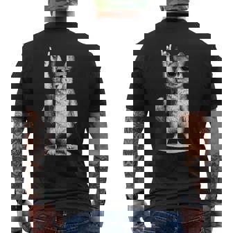 チンチラ ロックミュージック レトロ ヴィンテージ ペット愛好家 メンズTシャツ バックプリント - Kawaiitshirt