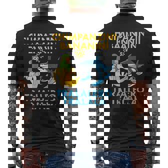 チンパンジーニ バナニーニs トララレロ トラララ 面白い 幼児向け メンズTシャツ バックプリント - Kawaiitshirt