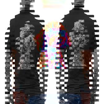 トイプードル愛好家デザイン ポップアート 面白いトイプードル 犬 長袖tシャツ メンズTシャツ バックプリント - Kawaiitshirt