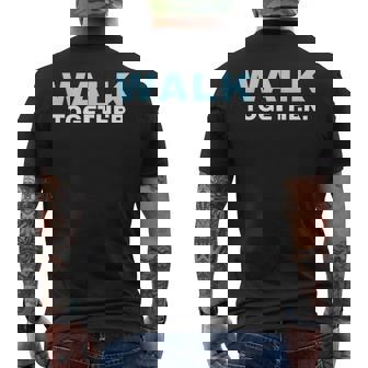 トゥギャザー ウォーク インドア ウォーキング アウトドア おうちで歩く ポンドオフ メンズTシャツ バックプリント - Kawaiitshirt