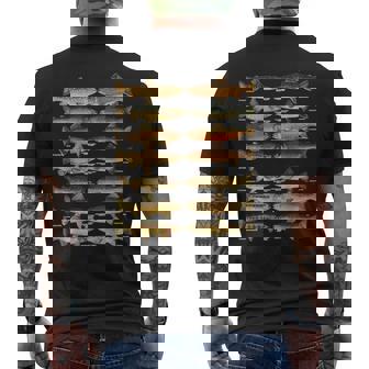 トラウト魚種種釣りギフト メンズTシャツ バックプリント - Kawaiitshirt