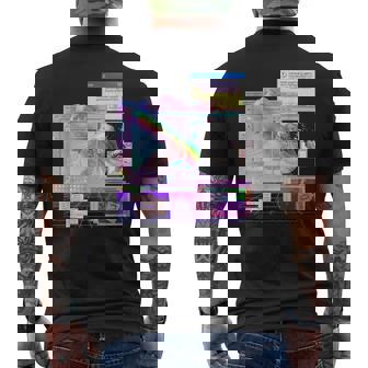 トリッピーサイバー美的ヴェイパーウェイヴインターネットクラシックアート メンズTシャツ バックプリント - Kawaiitshirt