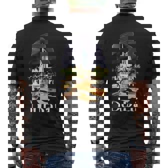 ドバイ Uae お土産絵画 ドバイの街 シャツ 長袖tシャツ メンズTシャツ バックプリント - Kawaiitshirt