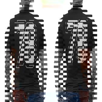ナンバー78 バーシティスタイル ボールド スポーツ 誕生日 ジャージ メンズTシャツ バックプリント - Kawaiitshirt