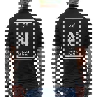 ニッケル-ニッケル-元素周期表-サイエンスギフト メンズTシャツ バックプリント - Kawaiitshirt