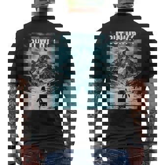 ニヒリストペンギンがなぜニヒリストペンギンなのか メンズTシャツ バックプリント - Kawaiitshirt