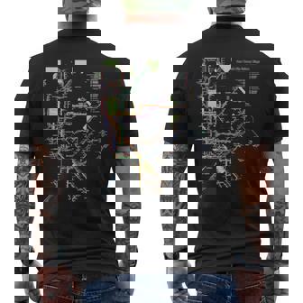 ニューヨーク市メトロマップアート I Heart Ny お土産ギフト 長袖tシャツ メンズTシャツ バックプリント - Kawaiitshirt