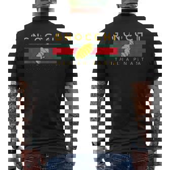 ニョッキヴィンテージクラシックイタリアンパスタ メンズTシャツ バックプリント - Kawaiitshirt