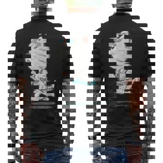 ネコ ねこ ランニング 子猫 ペット おもしろ 動物 ランナー イラスト メンズTシャツ バックプリント - Kawaiitshirt