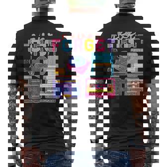 ネバーフォーゲット カセットテープ フロッピーディスク オールドスクール レトロ メンズTシャツ バックプリント - Kawaiitshirt