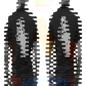 ハニワ《はろー》埴輪【踊る埴輪 男】歴史土器 かわいい 面白い メンズTシャツ バックプリント - Kawaiitshirt