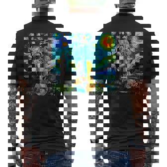 バイオリン 楽器 面白いtシャツ ゴッホ 星月夜 かわいい メンズ 子供 おもしろ 服 グッズ ネタ 音楽 メンズTシャツ バックプリント - Kawaiitshirt