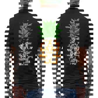 パイナップル コーギー パイナップル シェイプ コーギー愛好家 コーギースオーナーズ メンズTシャツ バックプリント - Kawaiitshirt