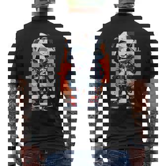 パンダ ストリート 都会 ヒーロー メンズTシャツ バックプリント - Kawaiitshirt