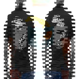 ヒョウ ヤモリ トカゲ 爬虫類 ヒョウ ヤモリ愛好家 メンズTシャツ バックプリント - Kawaiitshirt