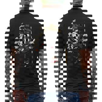 ビリヤードボール 8プールビリヤード メンズTシャツ バックプリント - Kawaiitshirt