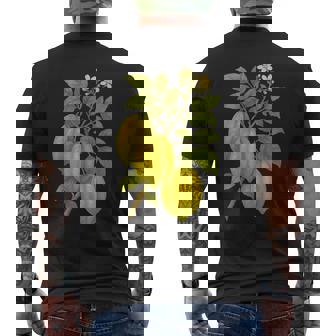 ビンテージ ボタニカル スターフルーツ 自然 アートプリント メンズTシャツ バックプリント - Kawaiitshirt